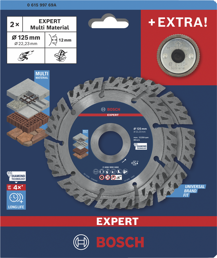 Bosch EXPERT Diamanttrennscheiben 125mm Set