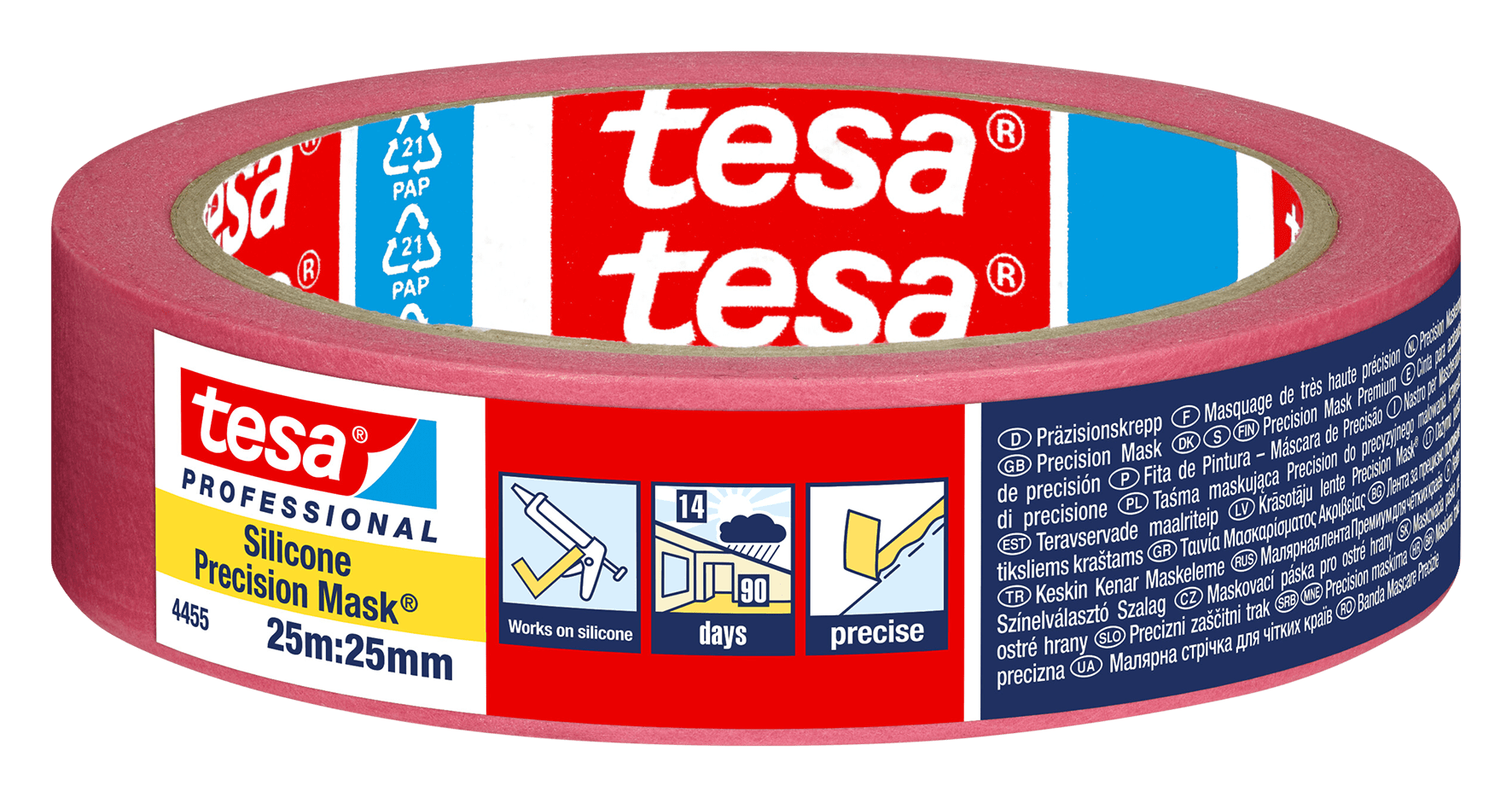Tesa Präzisionskrepp Silikon 25mm x 25m